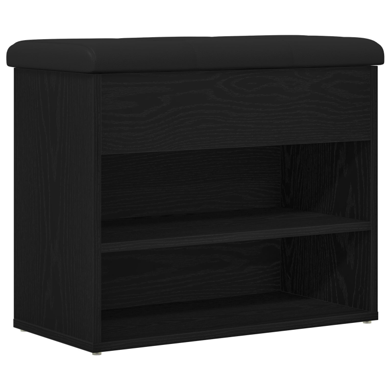 Aufbewahrungsbank Schwarz Eiche 60x30x48 cm Ingenie Holz