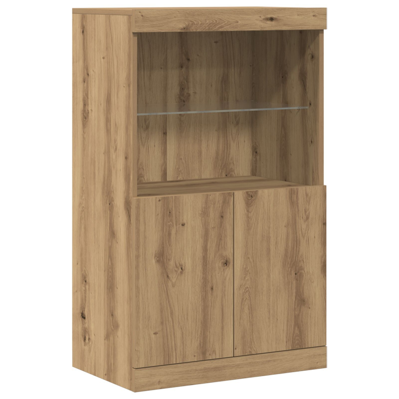 Sideboard mit LED-Lichtern Artisan Eiche 60x37x100 cm
