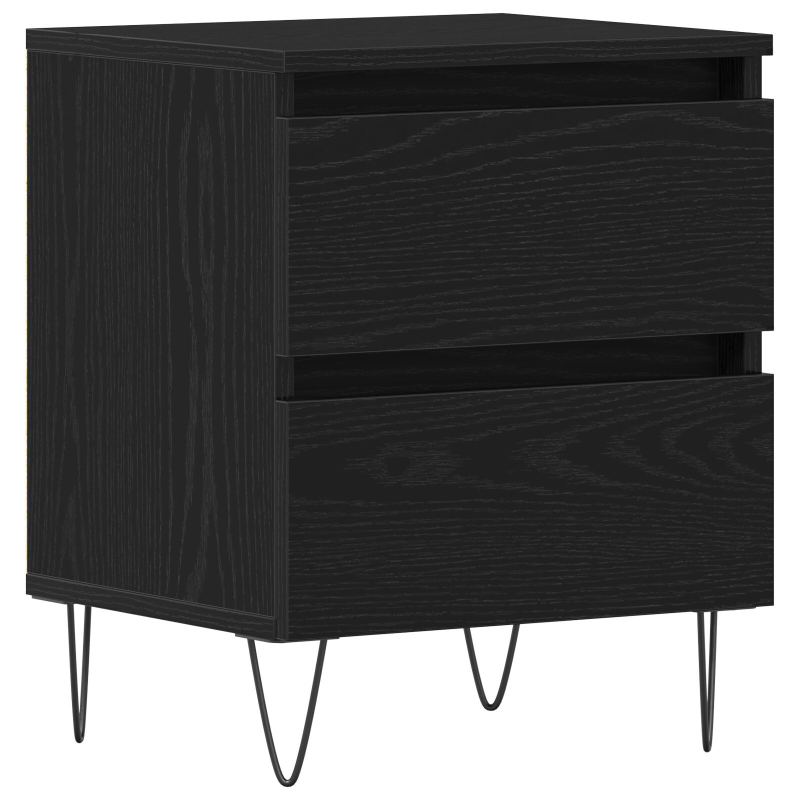 Nachttisch Schwarz Eiche 40x35x50 cm Ingenieurholz