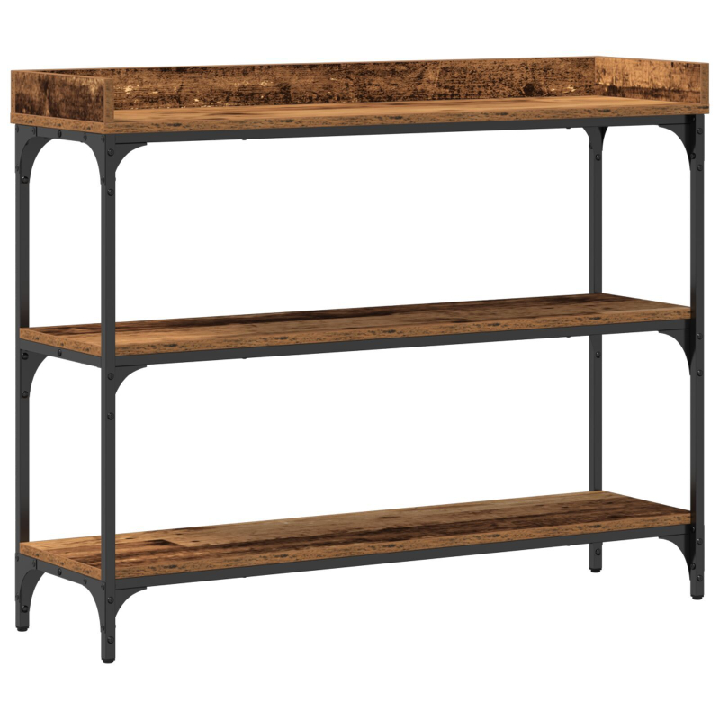 Konsolentisch Alte Eiche 100x30x80 cm Ingenieusholz und Stahl