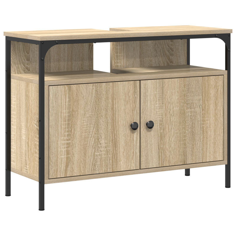 Waschbeckenunterschrank Sonoma Eiche 80x30x60 cm Spanplatte