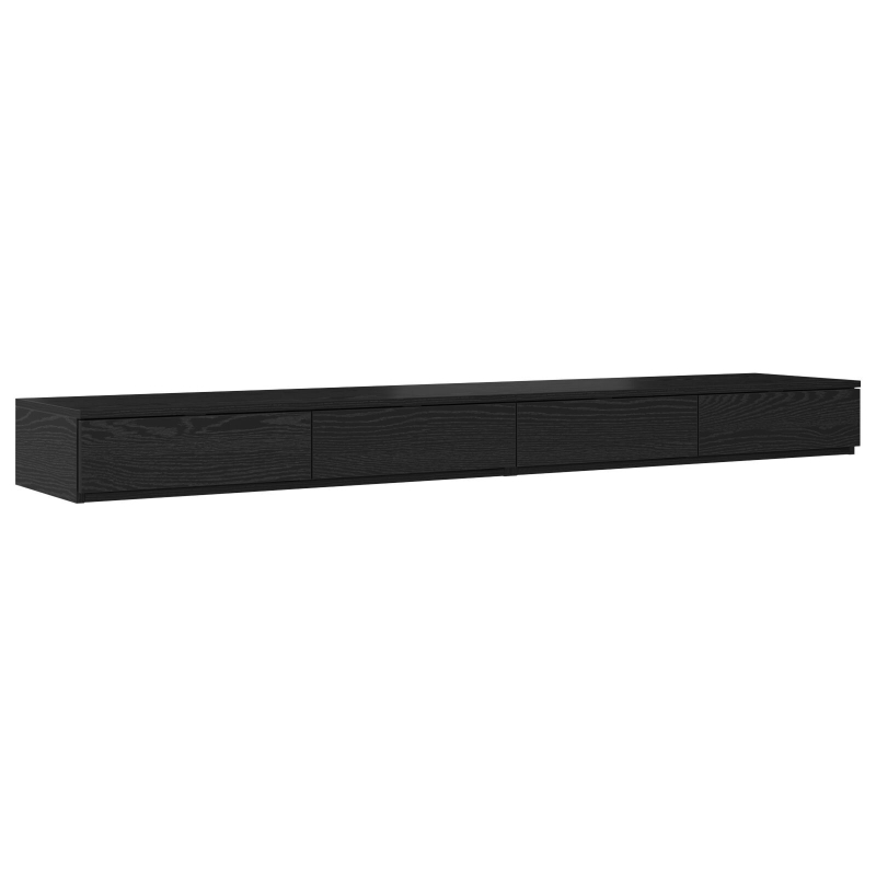 Bett-Schubladen Schwarz 200x36,5x16,5 cm Spanplatte