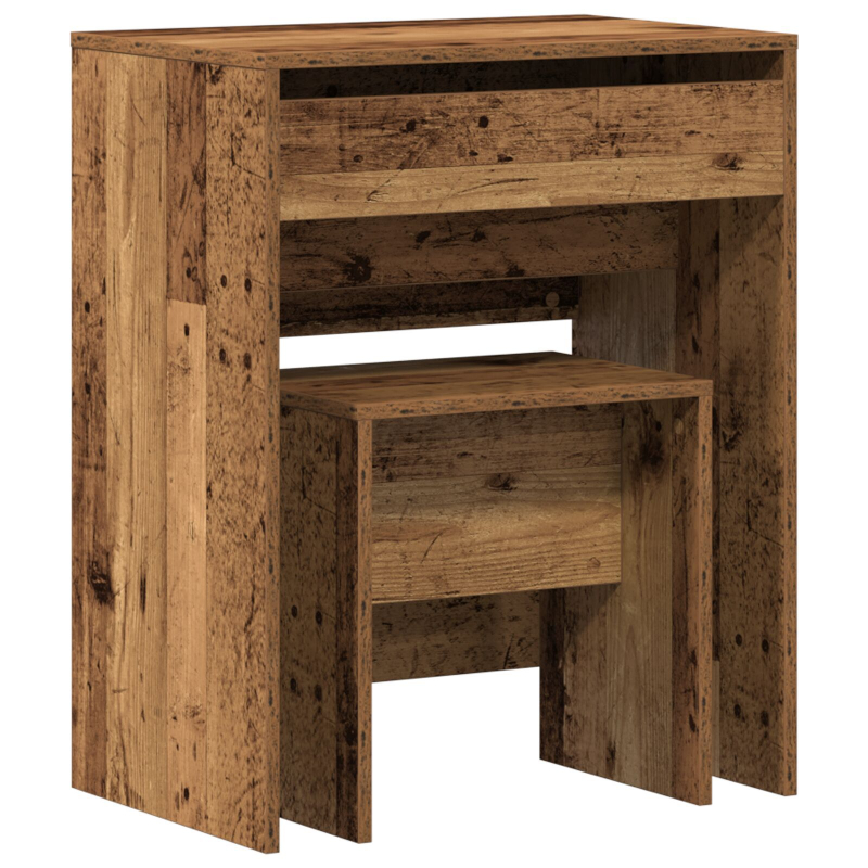 Schminktisch mit Spiegel Altes Holz Holzwerkstoff