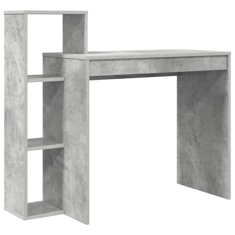 Schreibtisch Grau-betoniert Laminat, Holzwerkstoff Standard