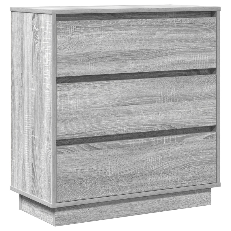 Nachttisch mit LED Grau Sonoma 71x34,5x75 cm MDF