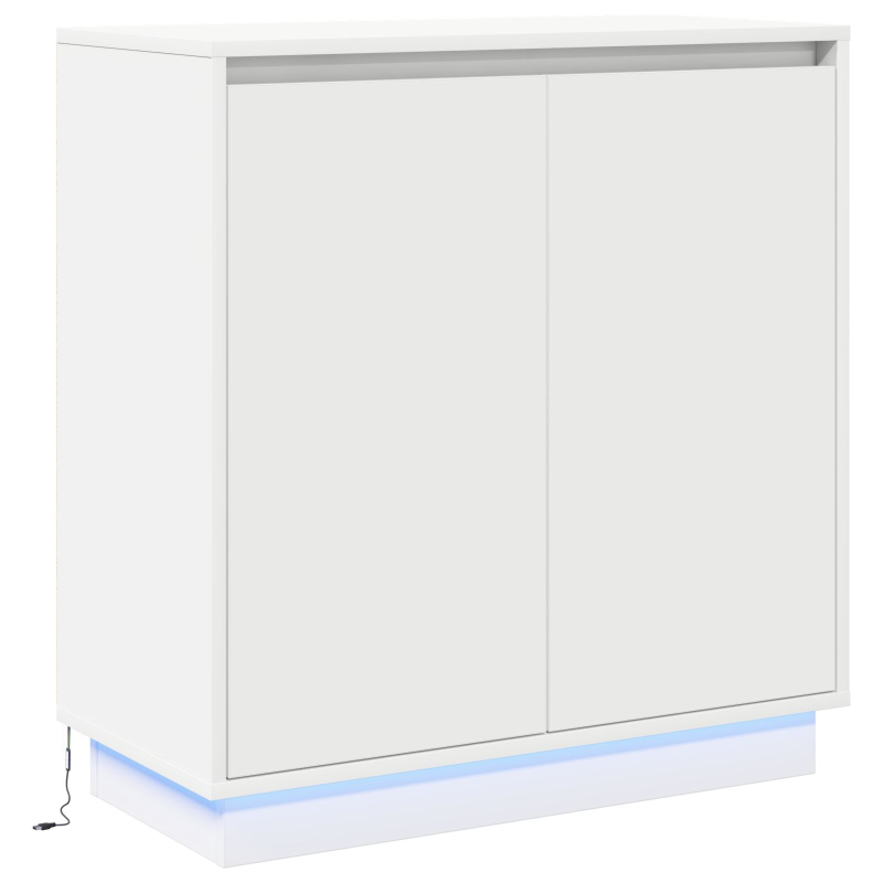 LED Sideboard in Weiß - 71x34.5x75 cm, Hergestellt aus Holzwerkstoff
