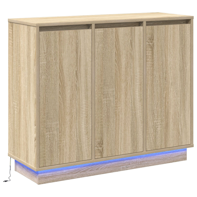 Sideboard mit LED Sonoma Eiche 90x32x75 cm Ingenieuholz