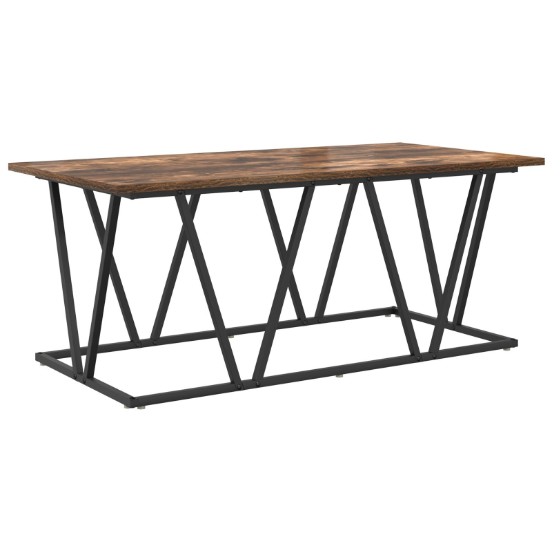 Couchtisch aus geräucherter Eiche 100x50x40 cm, Holz und Metall