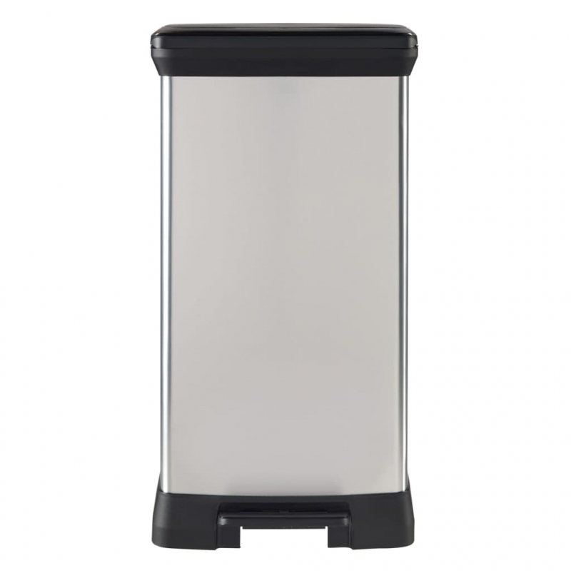 Curver Duo Tretmülleimer Deco 23L+23L Silbern