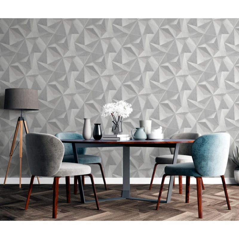 DUTCH WALLCOVERINGS Tapete Onyx Hellgrau