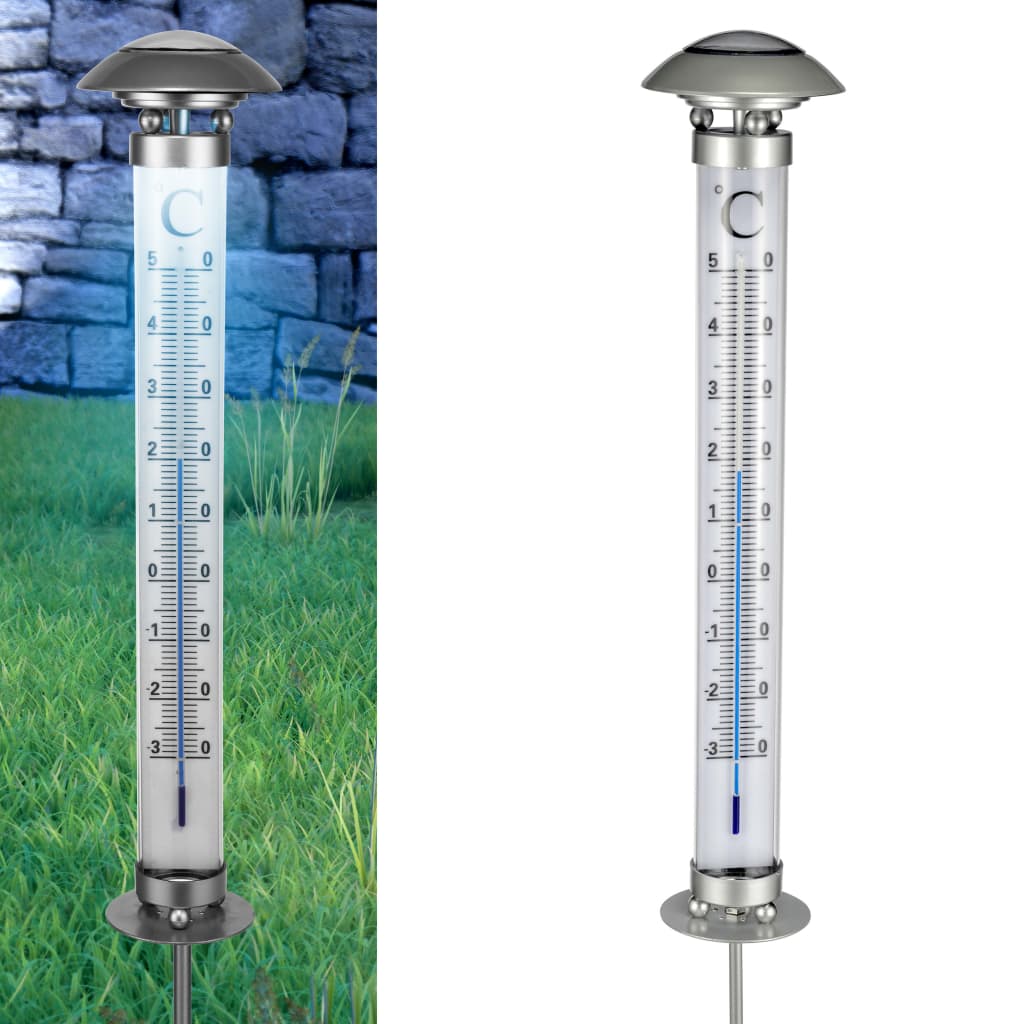 HI Solar-Gartenleuchte mit Thermometer