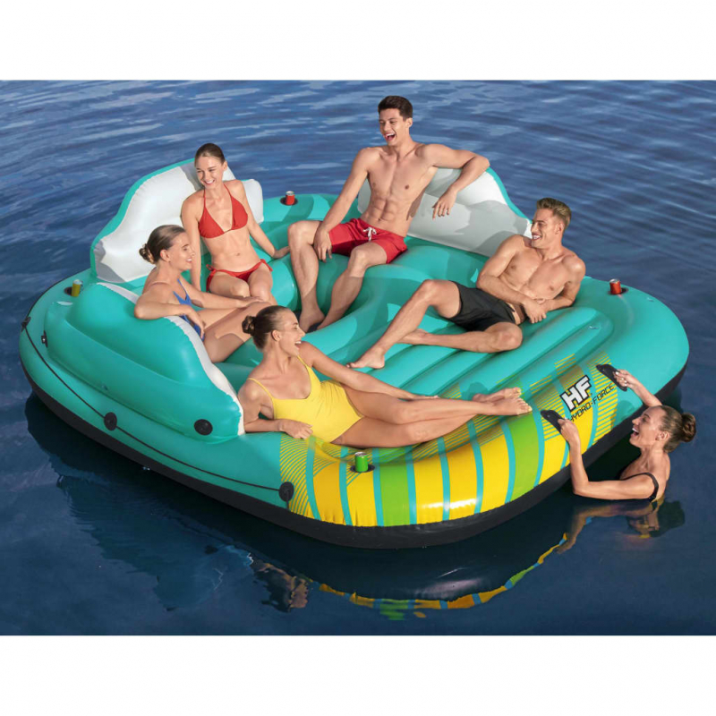 Bestway Aufblasbare Badeinsel für 5 Personen Sunny Lounge 291x265x83cm