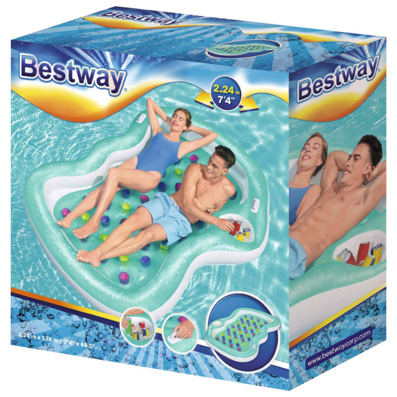 Bestway Designer Wasser-Lounge für 2 Personen 224x174 cm