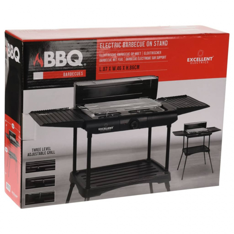 ProGarden Elektrogrill 2000 W Schwarz