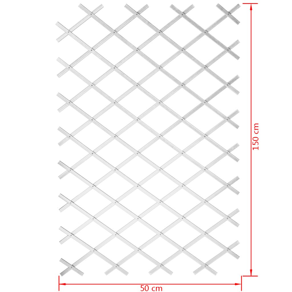 Nature Garten-Rankgitter 50x150 cm PVC Weiß 6040701