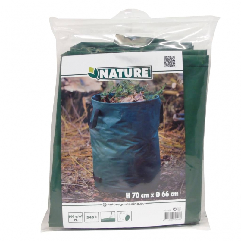 Nature Gartenabfallsack Rund 240 L Grün