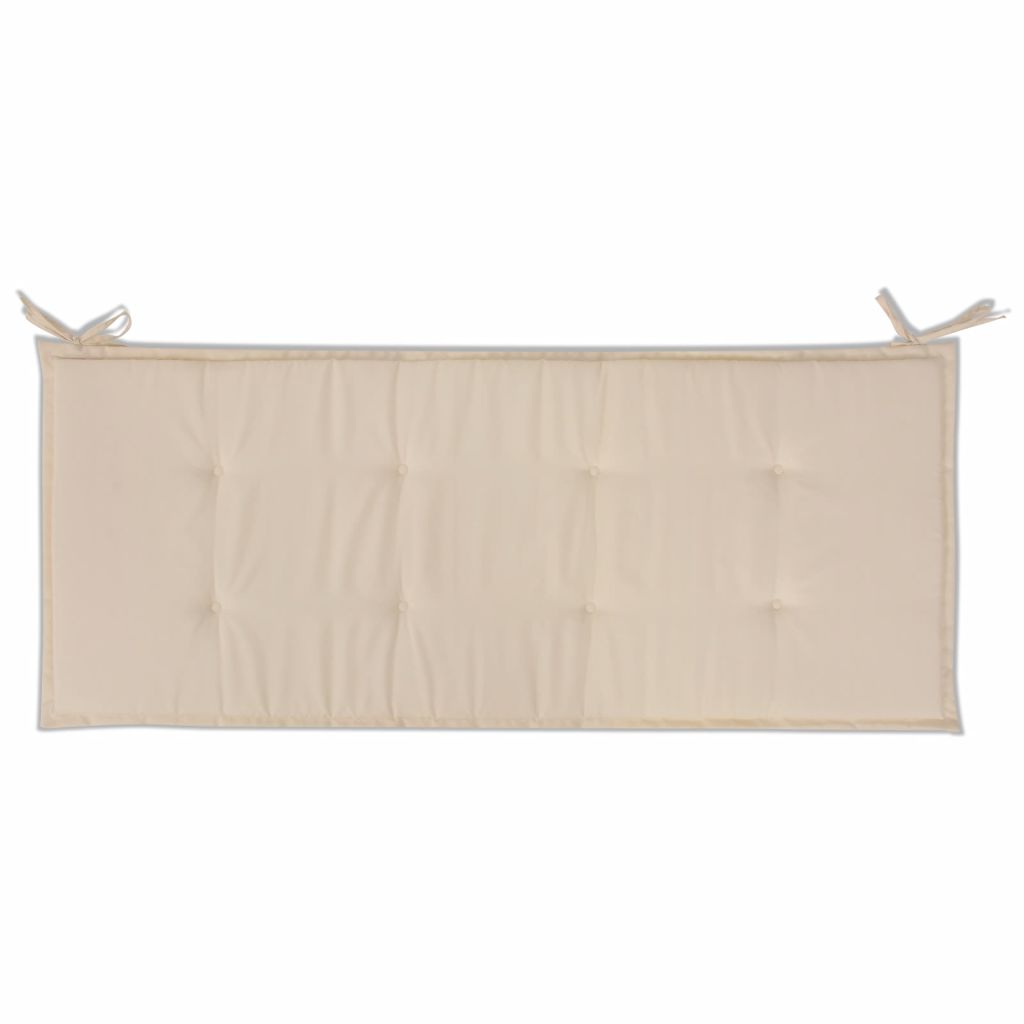 Gartenbank-Auflage Creme 120x50x3 cm Oxford-Gewebe