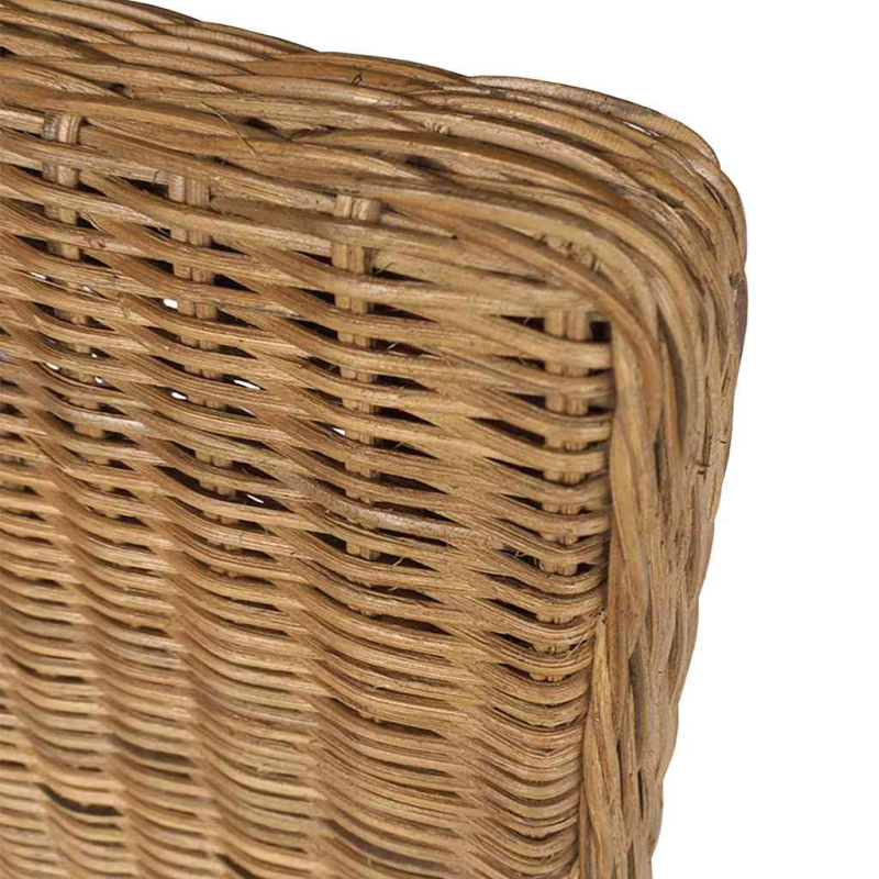 Esszimmerstühle 2 Stk. Braun Natürliches Rattan