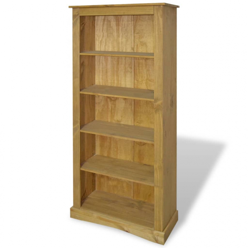 Bücherschrank 5 Fächer Mexiko-Stil Kiefernholz 80x40x170 cm