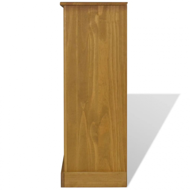 Bücherschrank 3 Fächer Mexiko-Stil Kiefernholz 80x29x100 cm