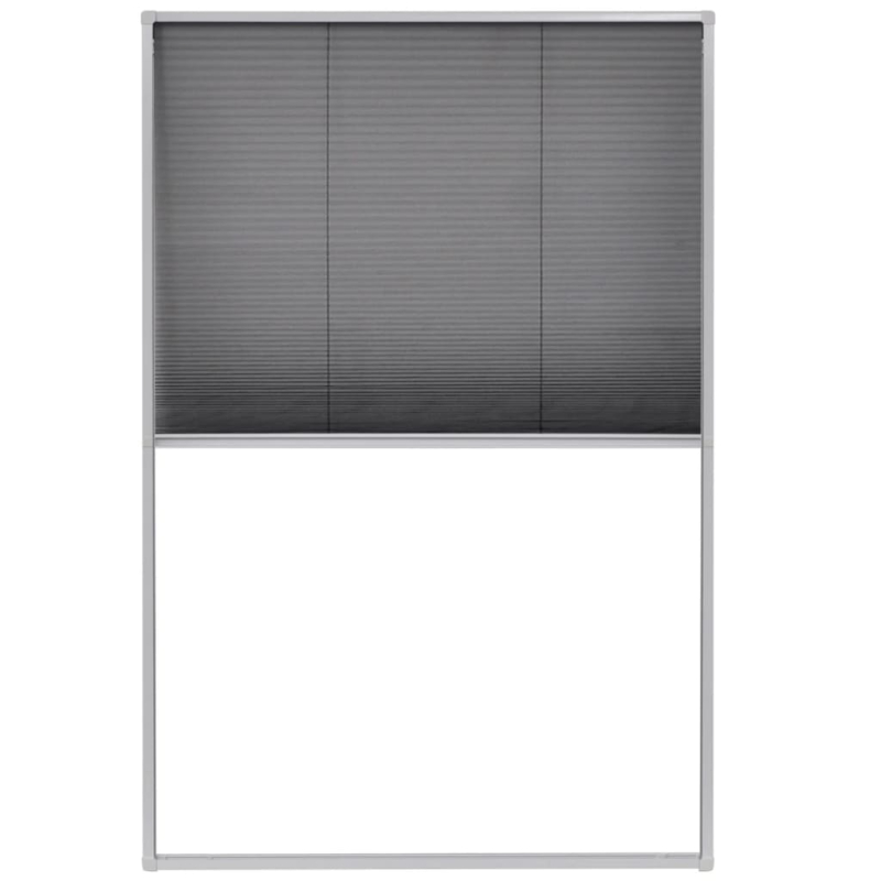 Insektenschutz-Plissee für Fenster Aluminium 80 x 120 cm