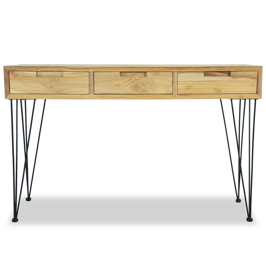 Konsolentisch 120 x 35 x 76 cm Teak Massiv