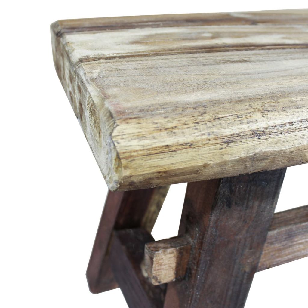 Bank Gemischtes Altholz und Massivholz Teak 100x28x43 cm