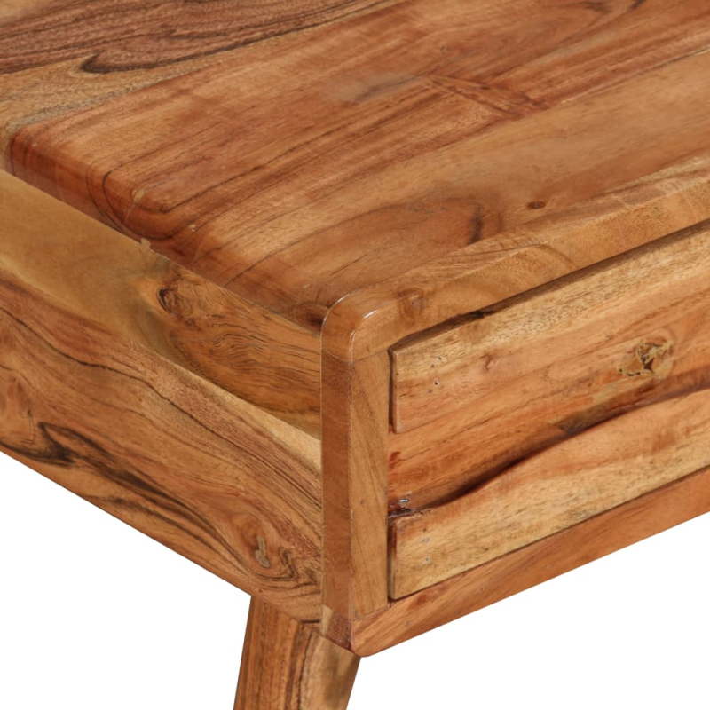 Couchtisch mit Schublade Massivholz Geschnitzt 100x50x40 cm