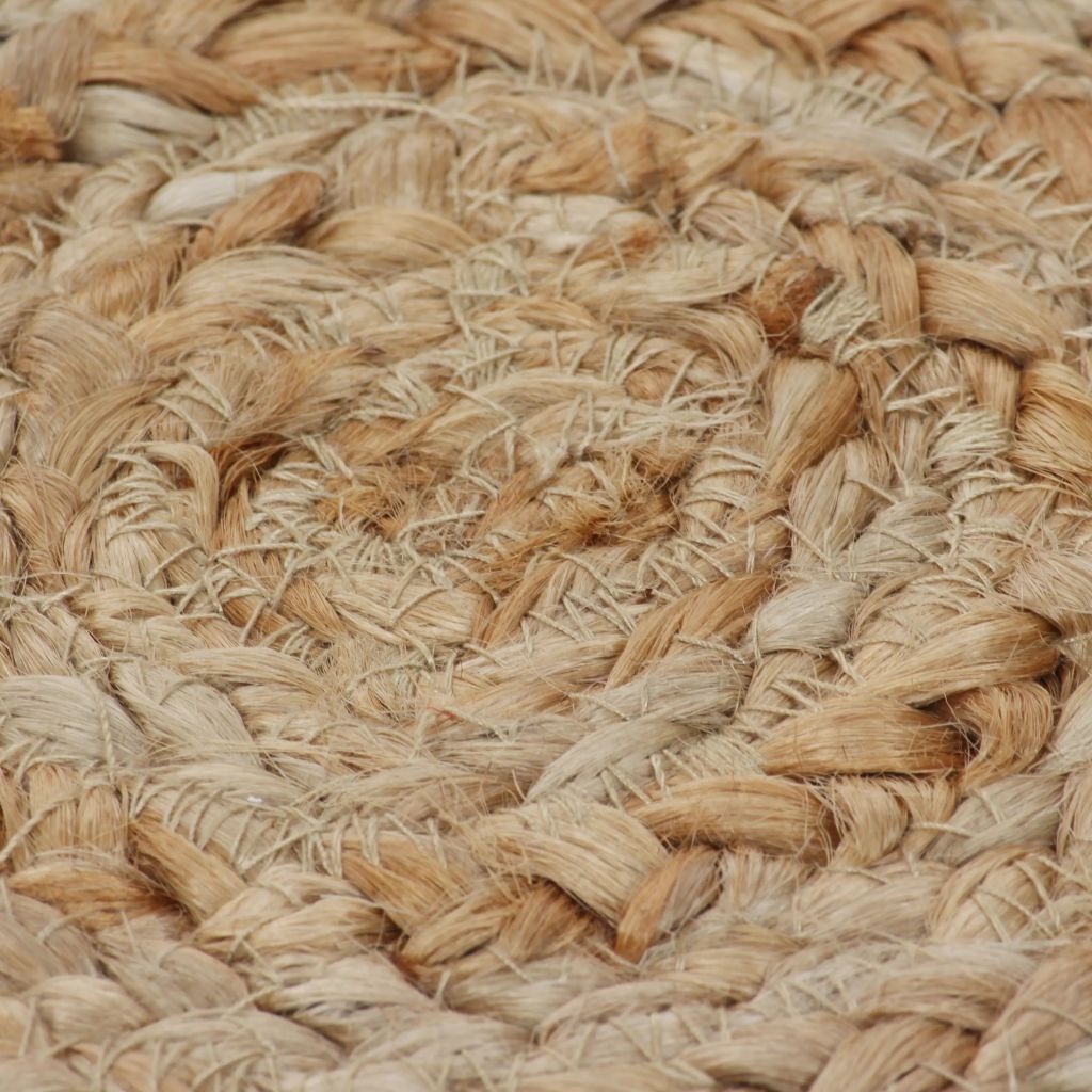 Teppich Geflochten Jute 150 cm Rund