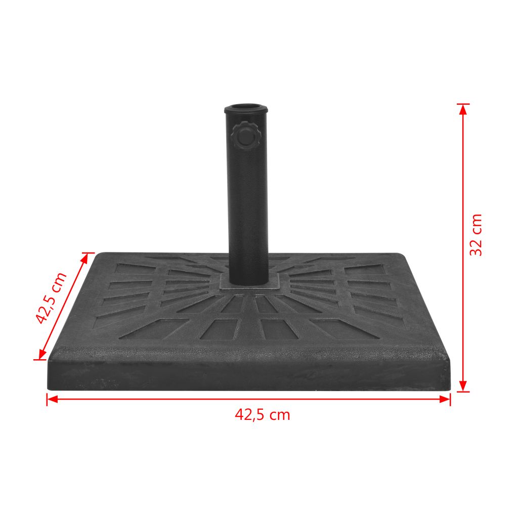 Sonnenschirmständer Quadratisch Schwarz 12 kg