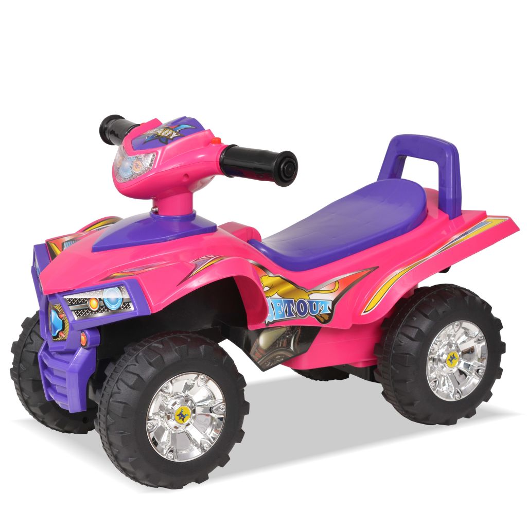 Aufsitz-Quad für Kinder mit Sound und Licht Rosa und Lila