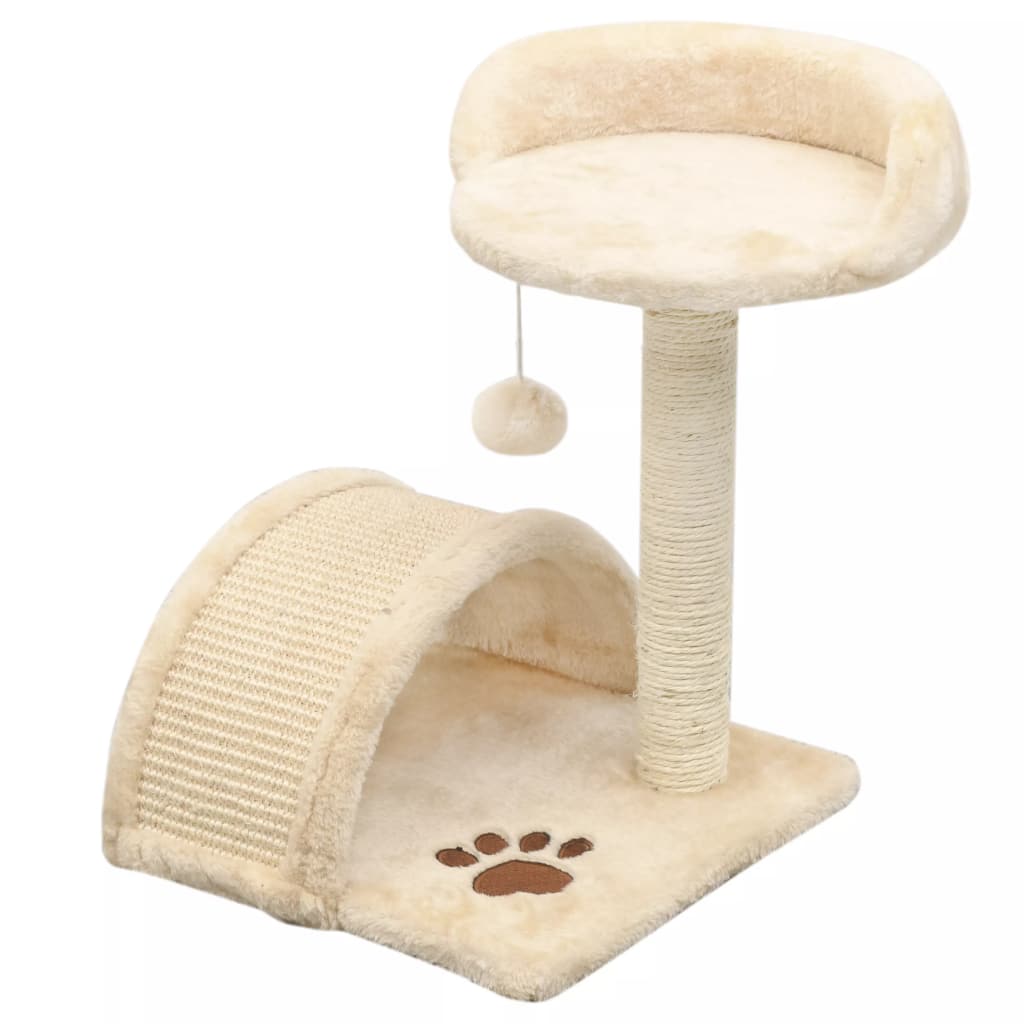 Katzen-Kratzbaum Sisal 40 cm Beige und Braun