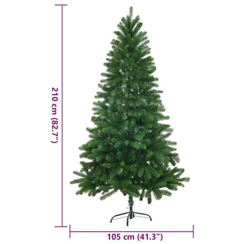 Künstlicher Weihnachtsbaum Naturgetreue Nadeln 210 cm Grün
