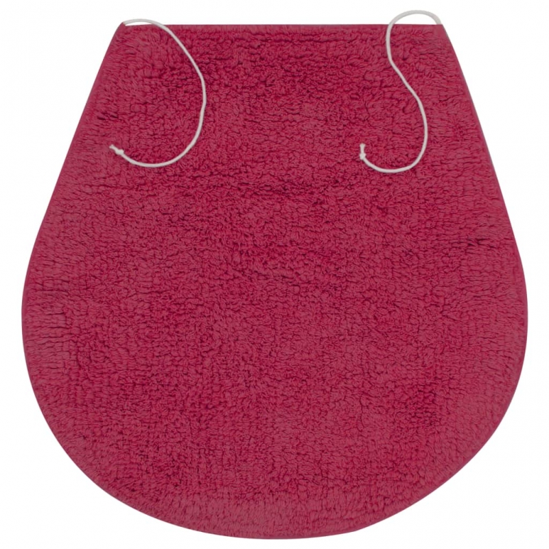 Badematten-Set 3-tlg. Stoff Fuchsia