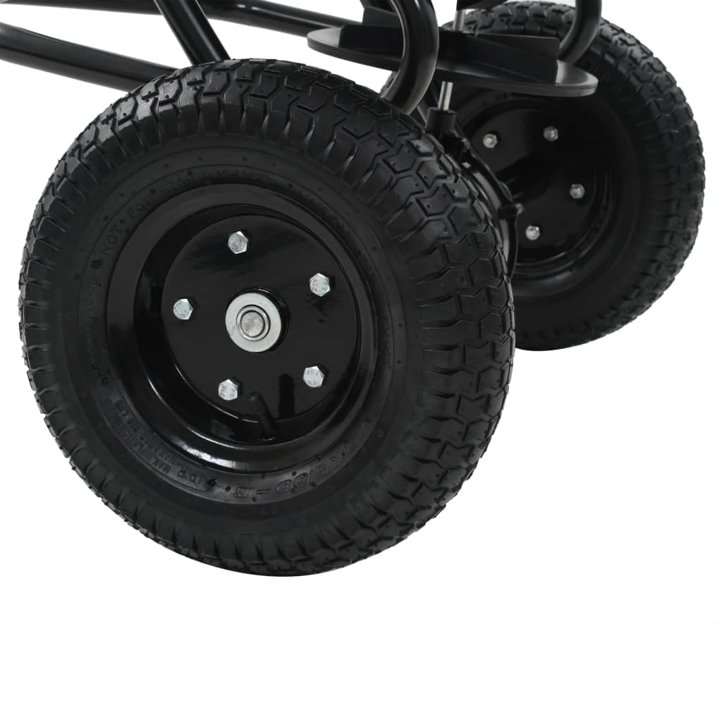 Handstreuwagen Salzstreuer zum Ziehen PVC Stahl 125x74x79cm 45L