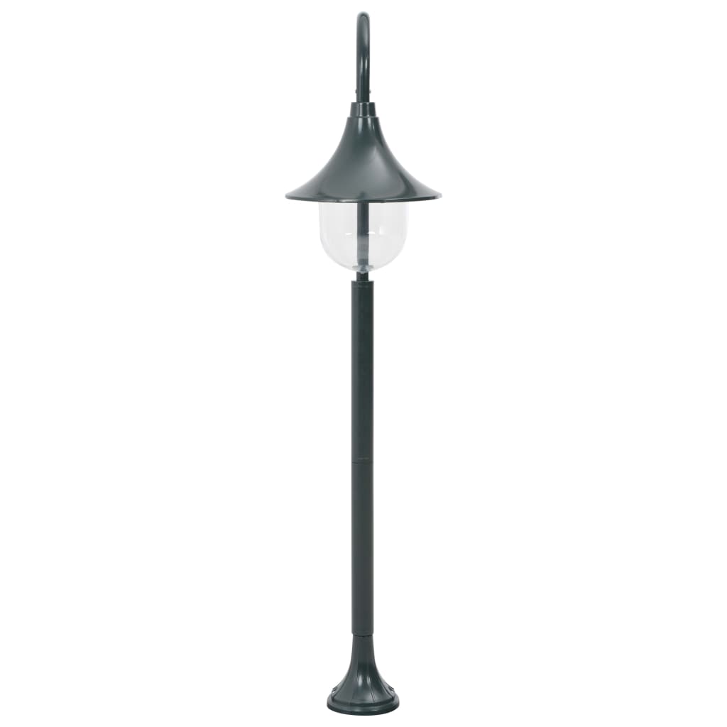 Garten-Pollerleuchte E27 120 cm Aluminium Dunkelgrün