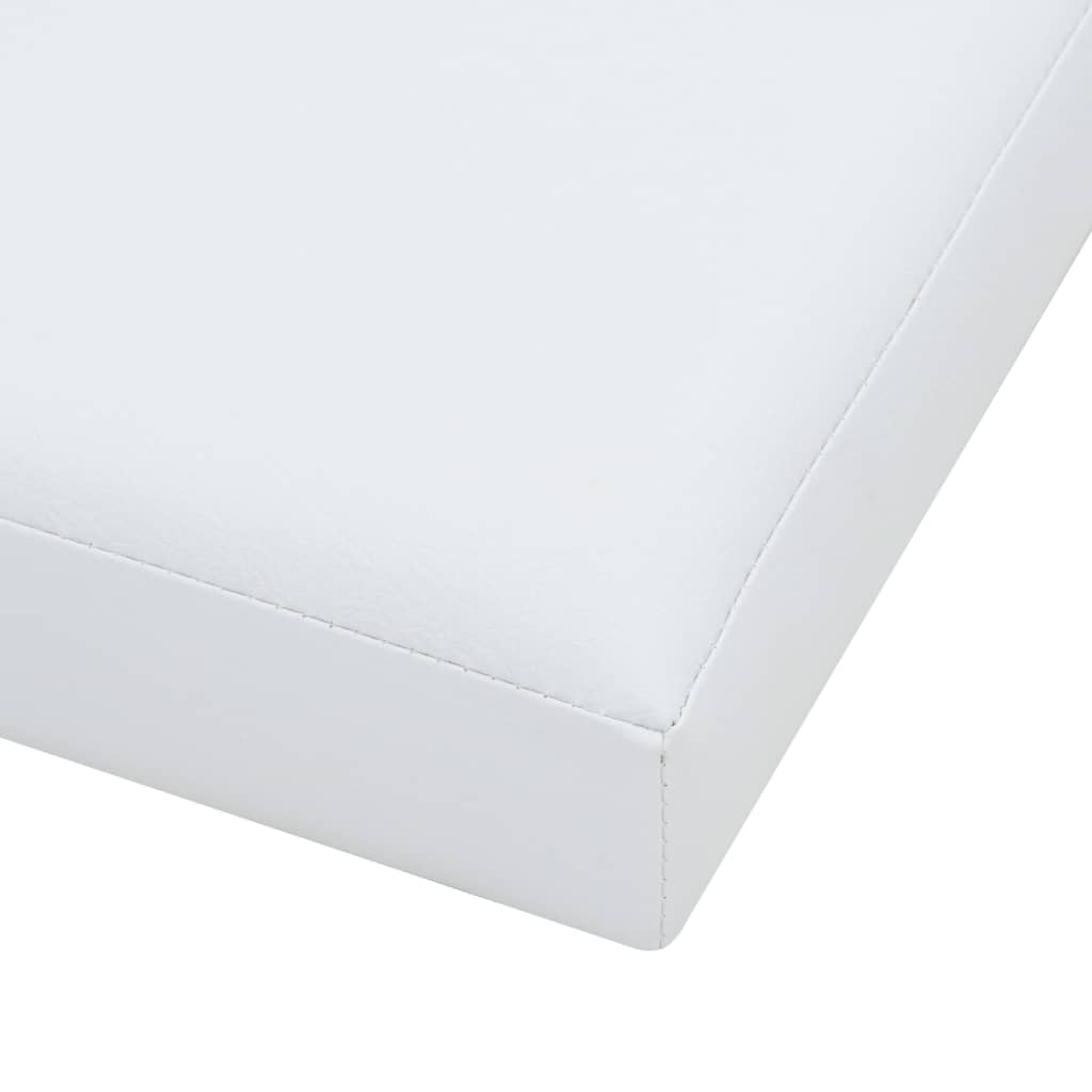 Hocker mit Stauraum Weiß Kunstleder