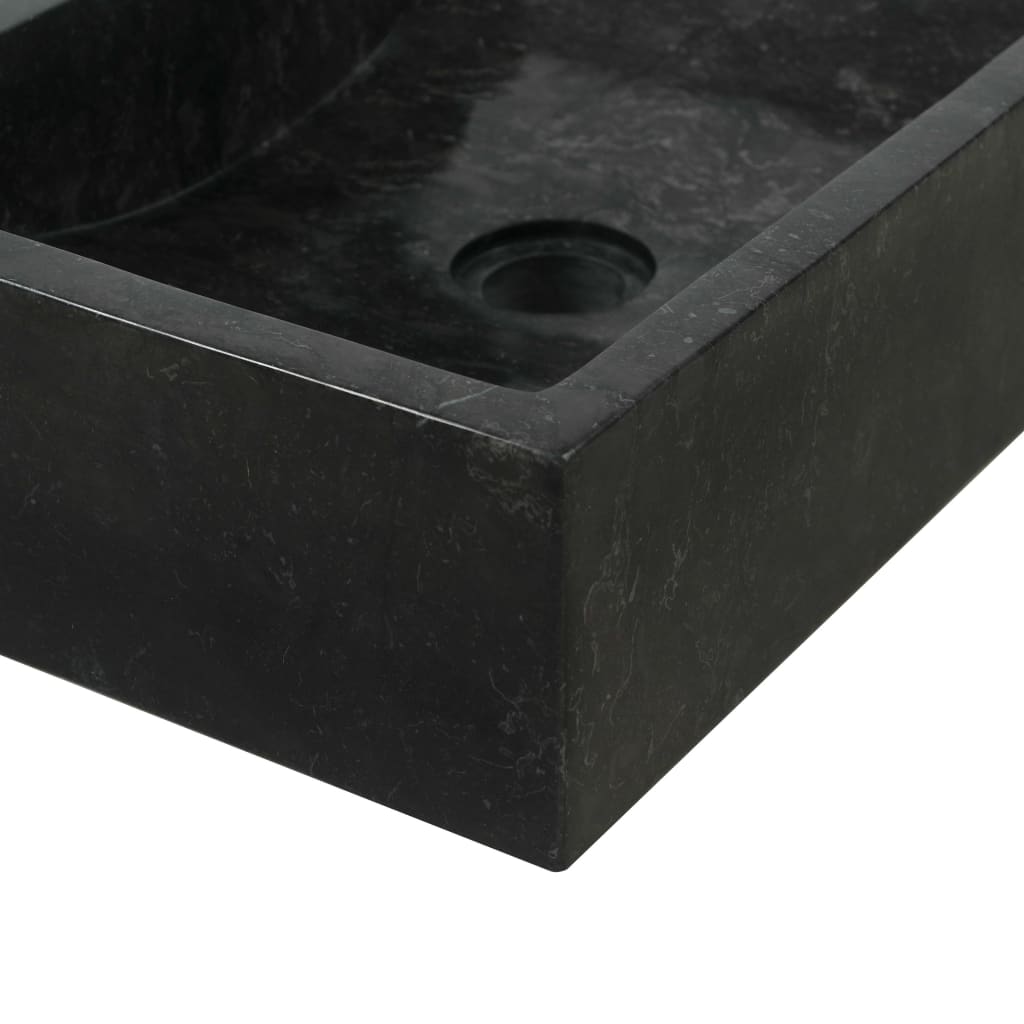 Waschbecken 45x30x12 cm Marmor Schwarz