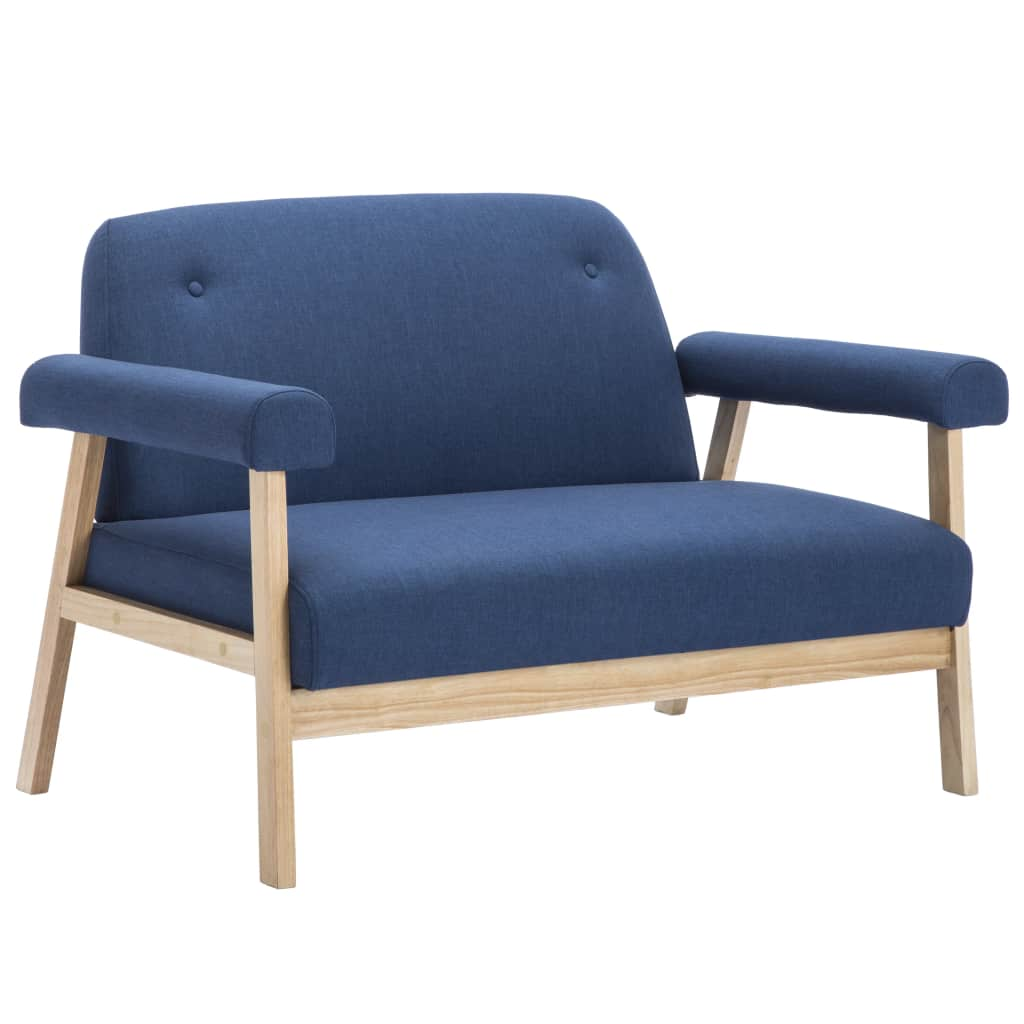 2-Sitzer-Sofa Stoff Blau