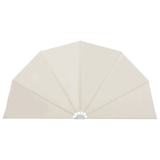 Faltbarer Terrassen-Seitenfächer Creme 160 cm