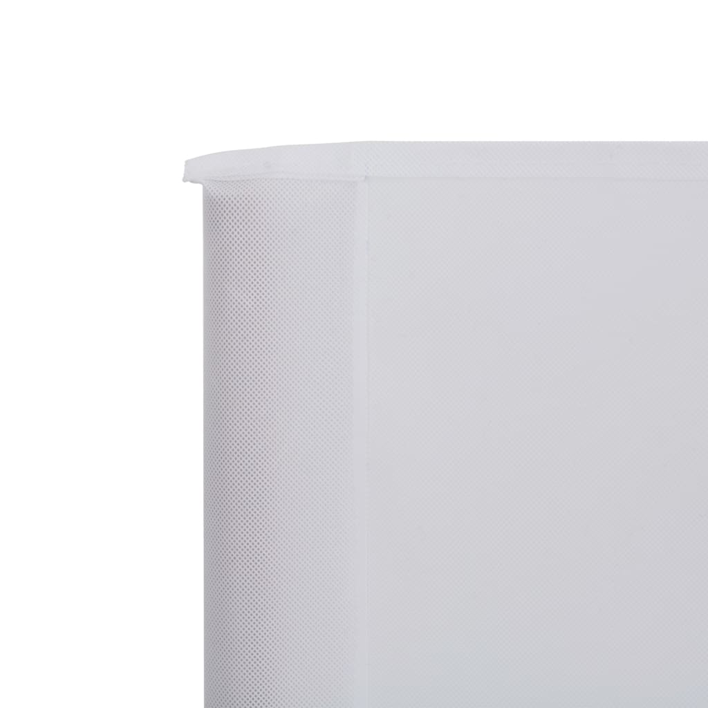 6-teiliges Windschutzgewebe 800 x 80 cm Weiß