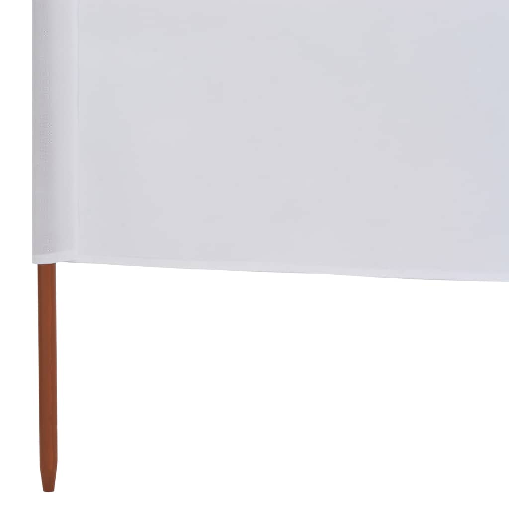 6-teiliges Windschutzgewebe 800 x 80 cm Weiß