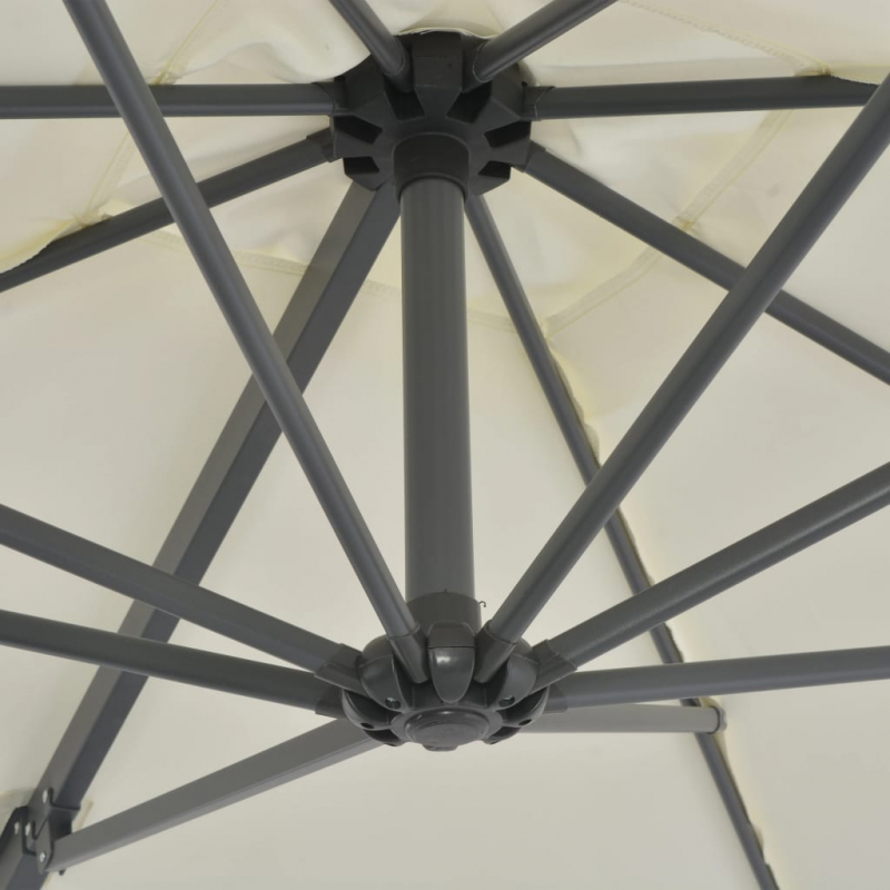 Ampelschirm mit Stahlmast 250×250 cm Sandfarben