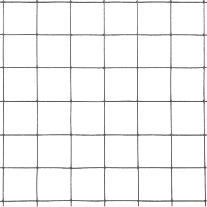 Drahtzaun Stahl mit PVC-Beschichtung 25x1 m Grau