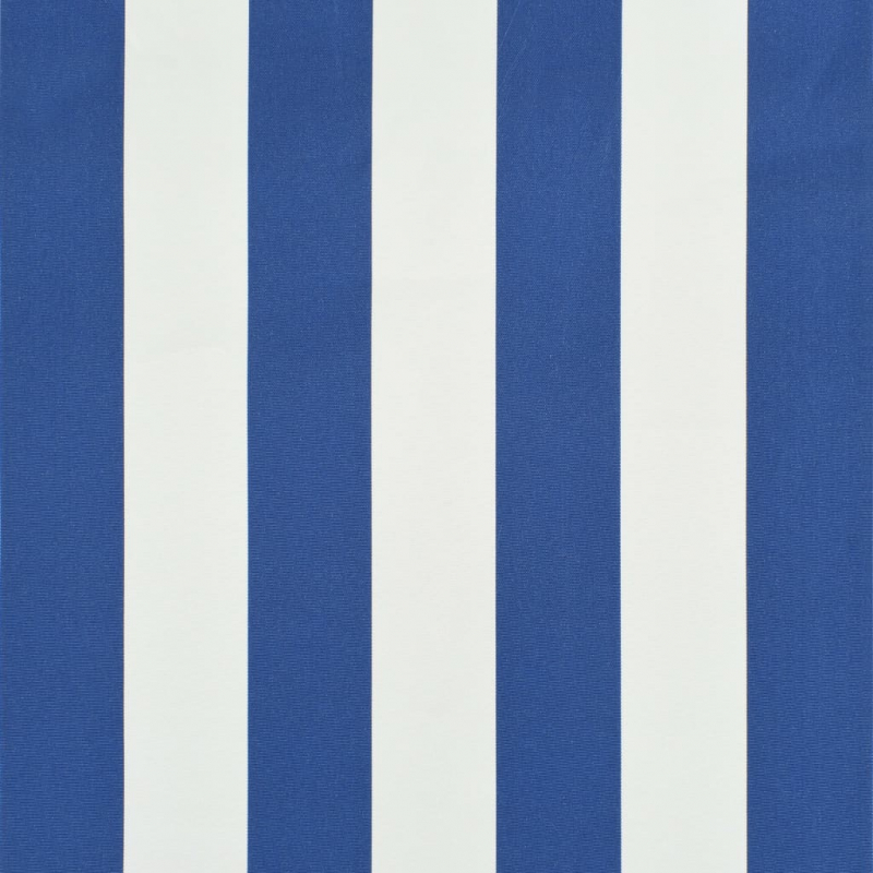 Einziehbare Markise 350 x 150 cm Blau und Weiß