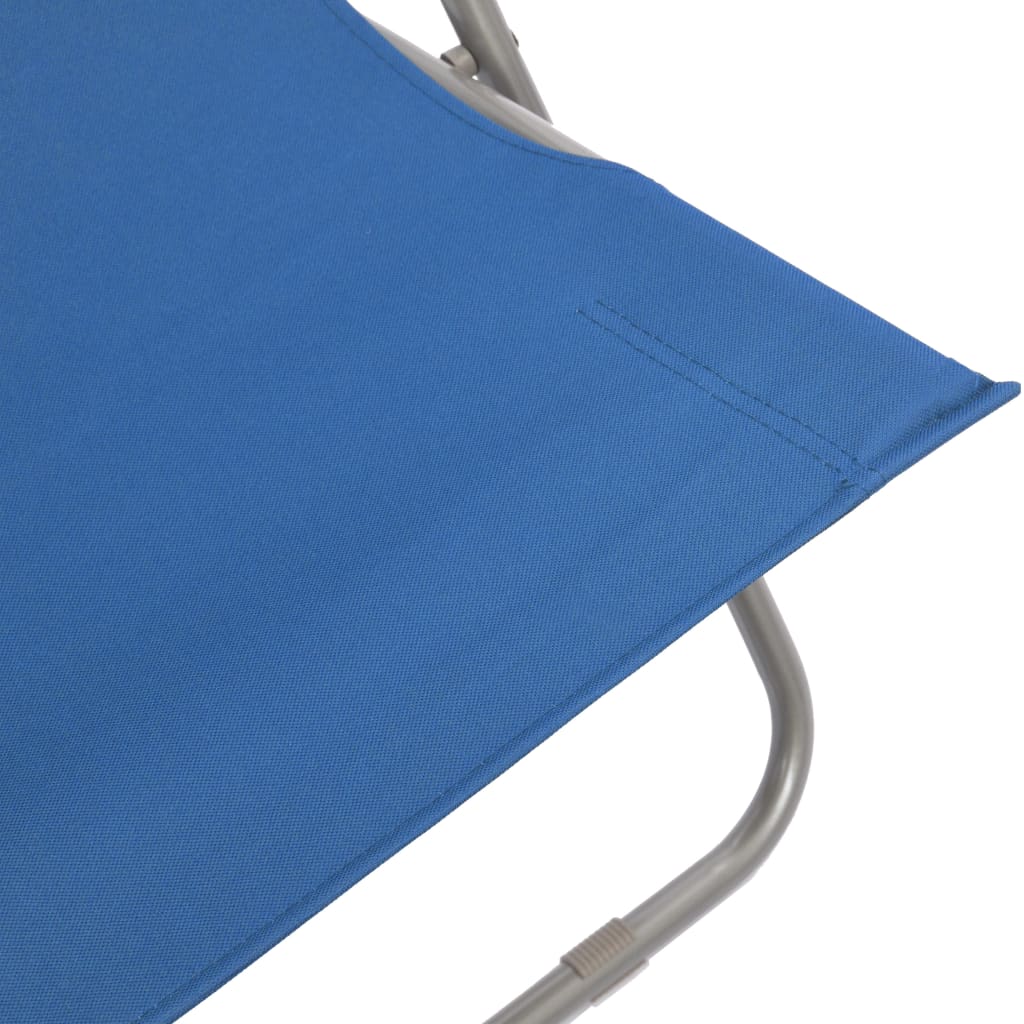 Klappbare Strandstühle 2 Stk. Stahl und Oxford-Gewebe Blau