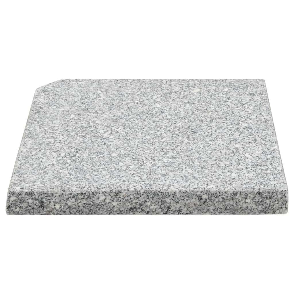 Sonnenschirm-Gewichtsplatte Granit 25 kg Quadratisch Grau