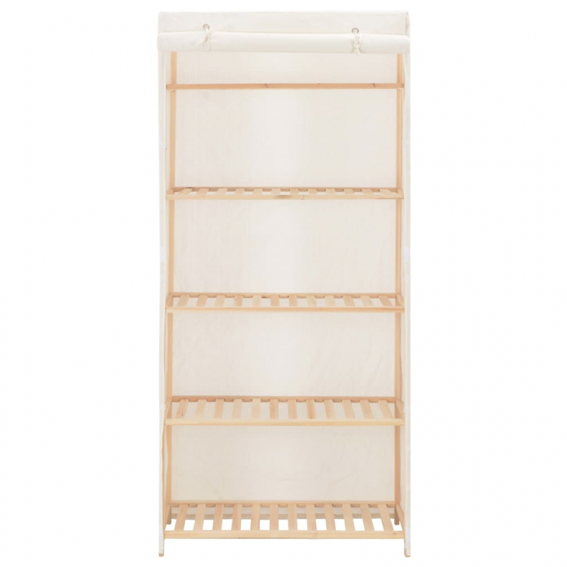 Kleiderschrank Weiß 79 x 40 x 170 cm Stoff