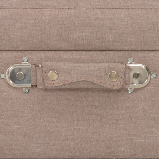 Hocker mit Stauraum 40 cm Braun Stoff