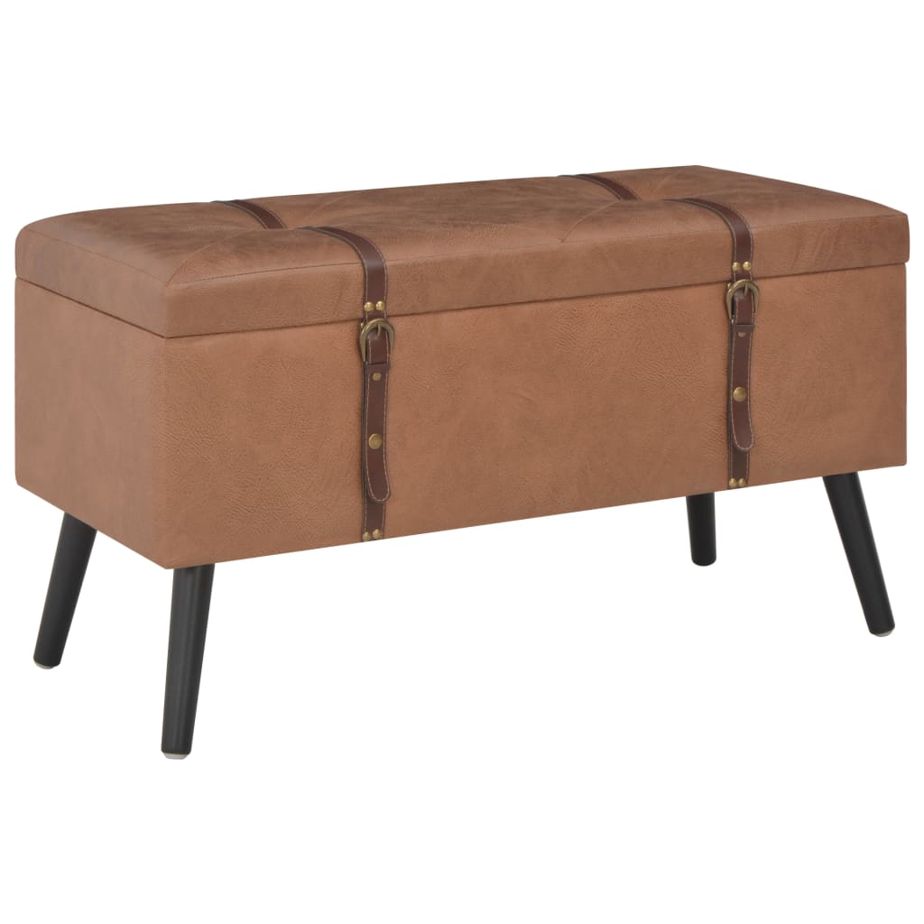 Hocker mit Stauraum 3 Stk. Braun Kunstleder